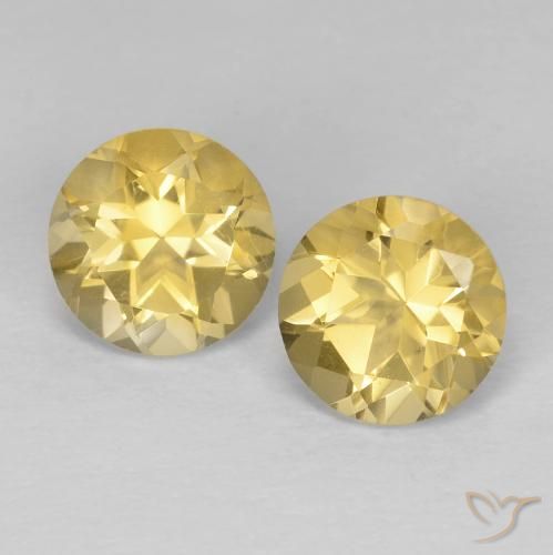 2.52 ct Yellow Citrine, 7.1 mm Round Cut From Brazil, Photo A