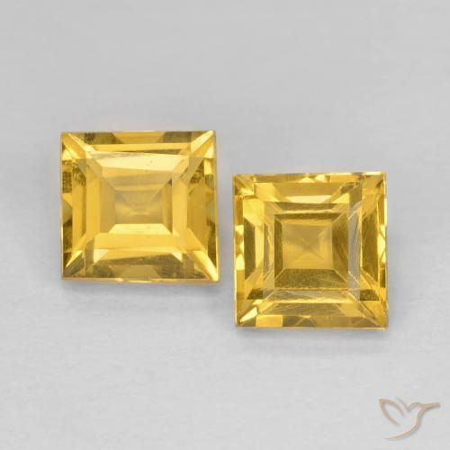 2.18ctw Natural Golden Citrine, Square, VS