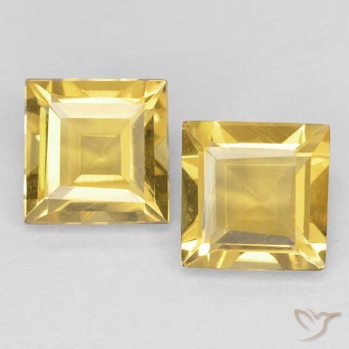 2.04ctw Natural Golden Citrine, Square, VS
