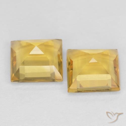 Citrine Gemstones in 6 x 6 mm (calibrated) Size for Sale, Citrine Stones in Golden Color