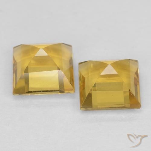 Citrine Gemstones in 6 x 6 mm (calibrated) Size for Sale, Citrine Stones in Golden Orange Color