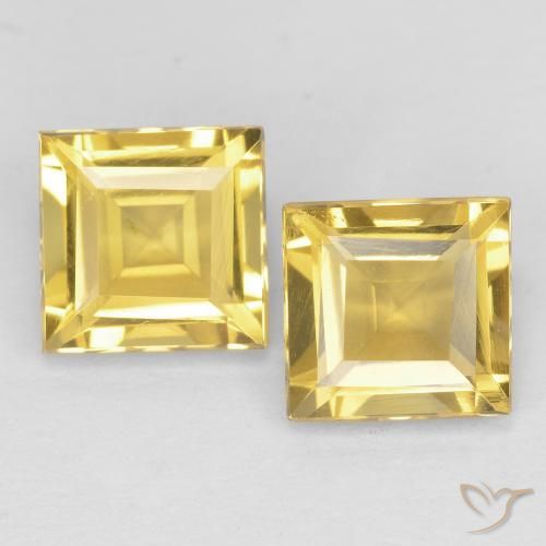 2.03ctw Natural Bright Gold Citrine, Square, VS