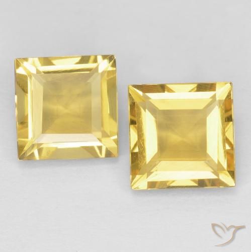 2.09ctw Natural Golden-Yellow Citrine, Square, VVS-VS