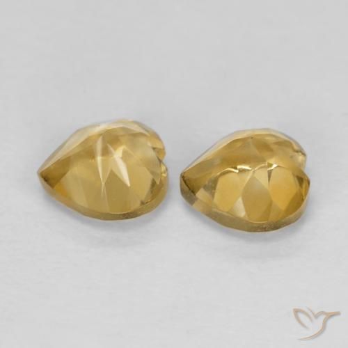 Citrine Gemstones in 5 x 5 mm (calibrated) Size for Sale, Citrine Stones in Light Golden Color