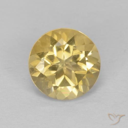 1.36ct Natural Light Yellow Citrine, Round, VVS