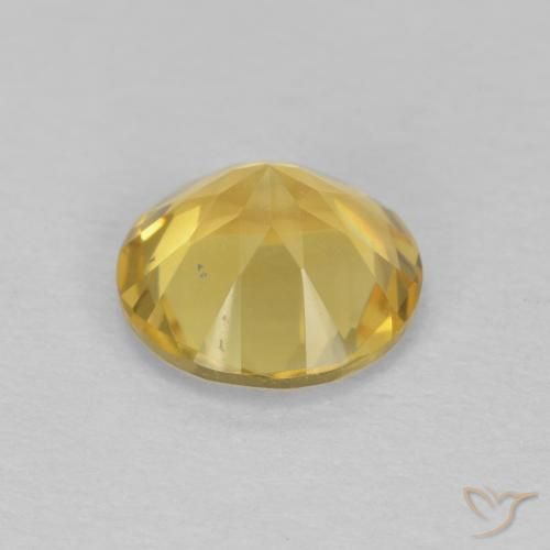 Citrine Gemstone in 7 mm (calibrated) Size for Sale, Citrine Stone in Light Golden-Yellow Color