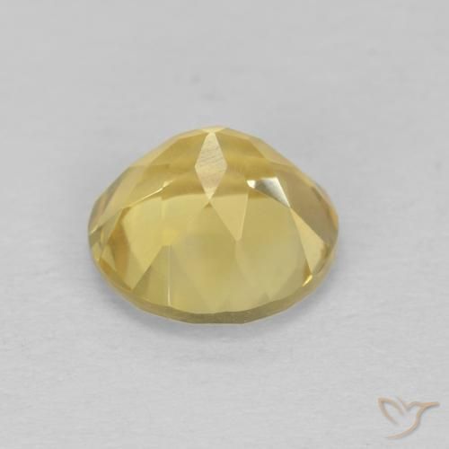 Citrine Gemstone in 7 mm (calibrated) Size for Sale, Citrine Stone in Light Yellow Color