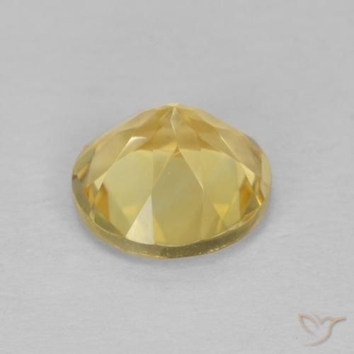 Citrine Gemstone in 7 mm (calibrated) Size for Sale, Citrine Stone in Light Gold Color