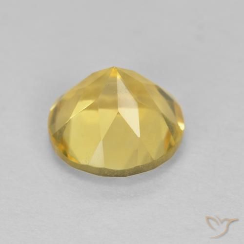 Citrine Gemstone in 7 mm (calibrated) Size for Sale, Citrine Stone in Light Yellow Color