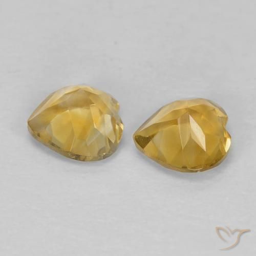 Citrine Gemstones in 5 x 5 mm (calibrated) Size for Sale, Citrine Stones in Medium Golden Color