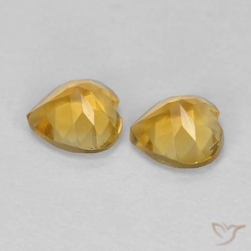 Citrine Gemstones in 5 x 5 mm (calibrated) Size for Sale, Citrine Stones in Golden Orange Color