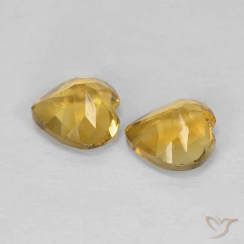 Citrine Gemstones in 5 x 5 mm (calibrated) Size for Sale, Citrine Stones in Golden Orange Color