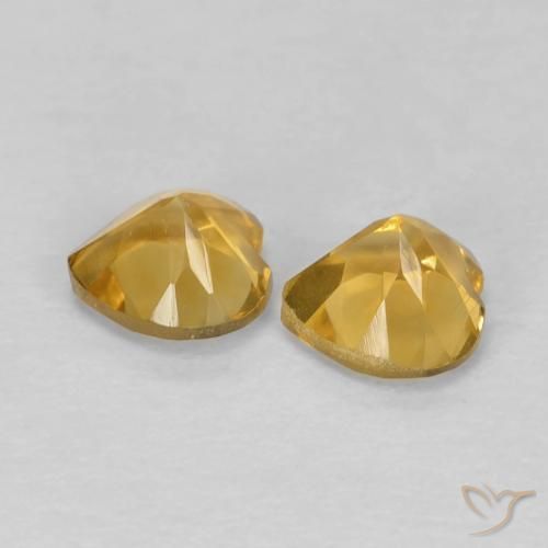 Citrine Gemstones in 5 x 5 mm (calibrated) Size for Sale, Citrine Stones in Golden Orange Color