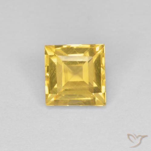1.06ct Natural Golden Citrine, Square, VVS-VS