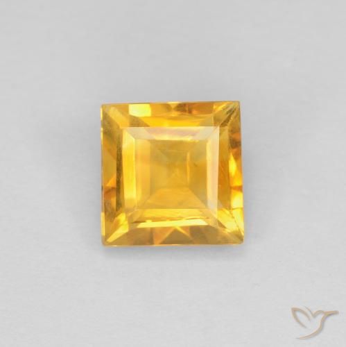 1.11ct Natural Bright Gold Citrine, Square, VS