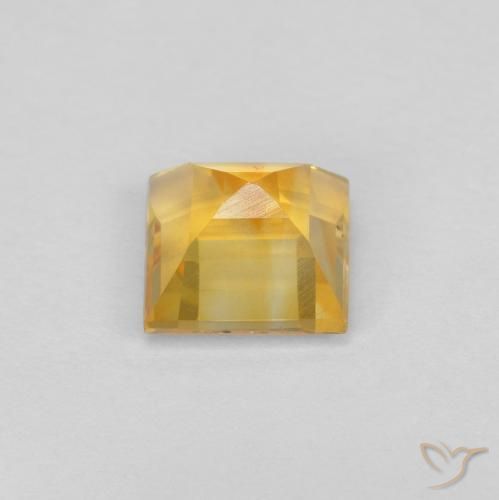 Citrine Gemstone in 6 x 6 mm (calibrated) Size for Sale, Citrine Stone in Bright Gold Color