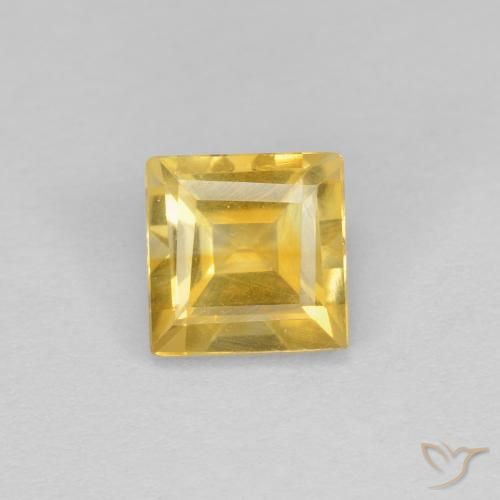 0.97ct Natural Bright Gold Citrine, Square, VS