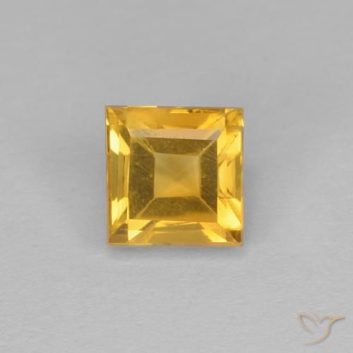 1.21ct Natural Golden Citrine, Square, VVS-VS