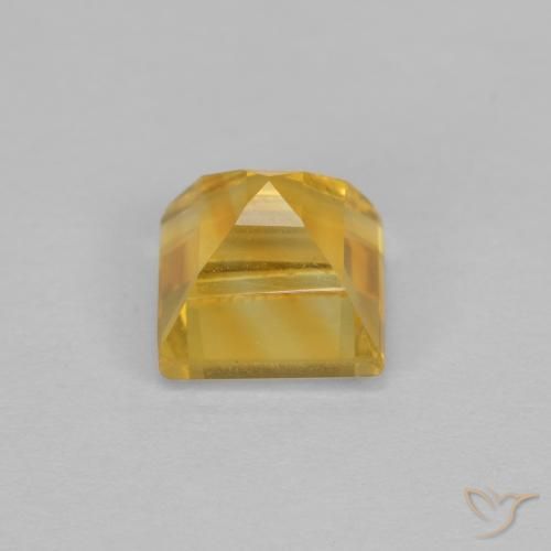 Citrine Gemstone in 6 x 6 mm (calibrated) Size for Sale, Citrine Stone in Medium Gold Color