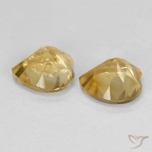 Citrine Gemstones in 6 x 6 mm (calibrated) Size for Sale, Citrine Stones in Golden Orange Color