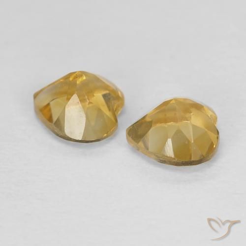 Citrine Gemstones in 5 x 5 mm (calibrated) Size for Sale, Citrine Stones in Golden Orange Color