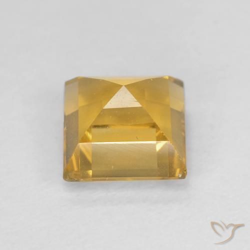 Citrine Gemstone in 6 x 6 mm (calibrated) Size for Sale, Citrine Stone in Deep Gold Color