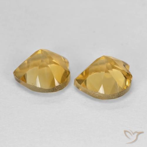 Citrine Gemstones in 6 x 6 mm (calibrated) Size for Sale, Citrine Stones in Medium Golden Color