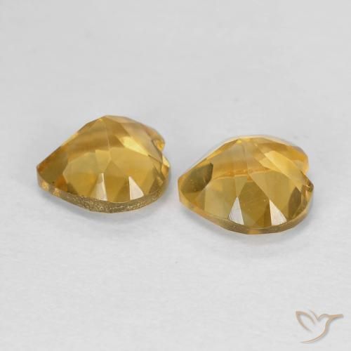 Citrine Gemstones in 6 x 6 mm (calibrated) Size for Sale, Citrine Stones in Deep Gold Color