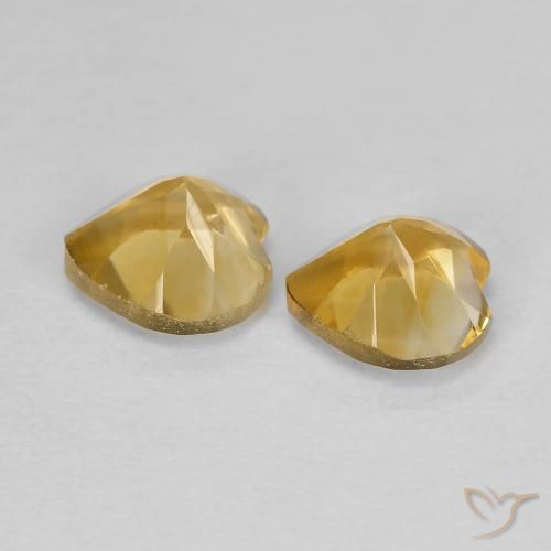 Citrine Gemstones in 6 x 6 mm (calibrated) Size for Sale, Citrine Stones in Medium Golden Color
