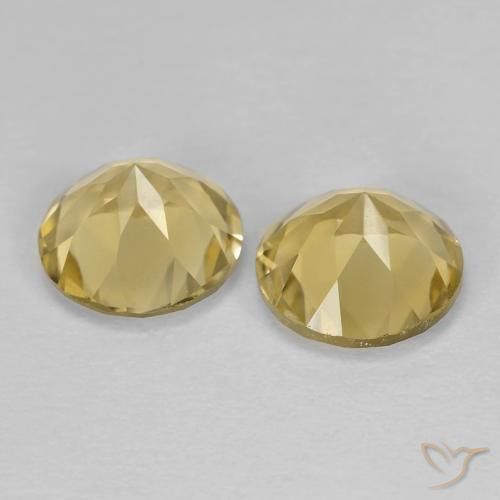 Citrine Gemstones in 7 mm (calibrated) Size for Sale, Citrine Stones in Golden-Yellow Color