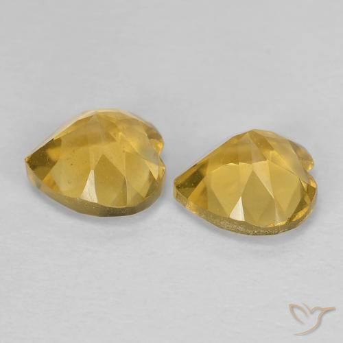 Citrine Gemstones in 6 x 6 mm (calibrated) Size for Sale, Citrine Stones in Yellowish Gold Color