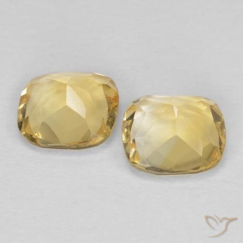 Citrine Gemstones in 5 x 5 mm (calibrated) Size for Sale, Citrine Stones in Light Yellow Color