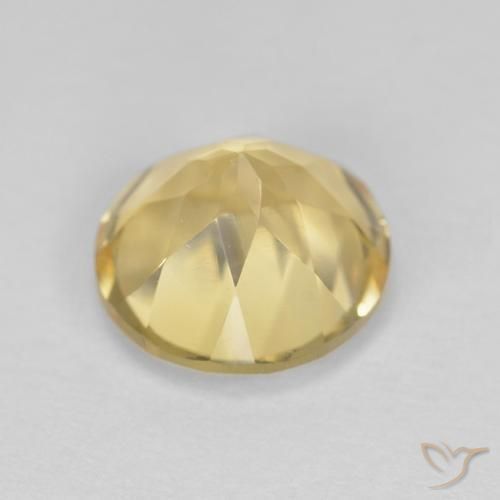 Citrine Gemstone in 7 mm (calibrated) Size for Sale, Citrine Stone in Light Yellow Color