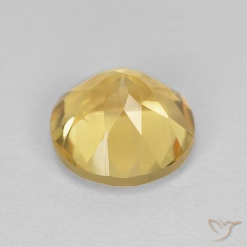 Citrine Gemstone in 7 mm (calibrated) Size for Sale, Citrine Stone in Light Gold Color