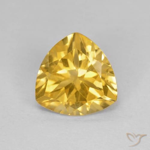 1.63ct Natural Golden Citrine, Trillion, VVS