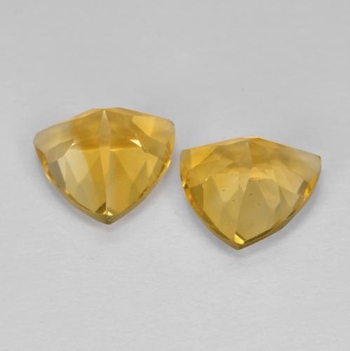 Citrine Gemstones in 8 x 8 mm (calibrated) Size for Sale, Citrine Stones in Medium Gold Color
