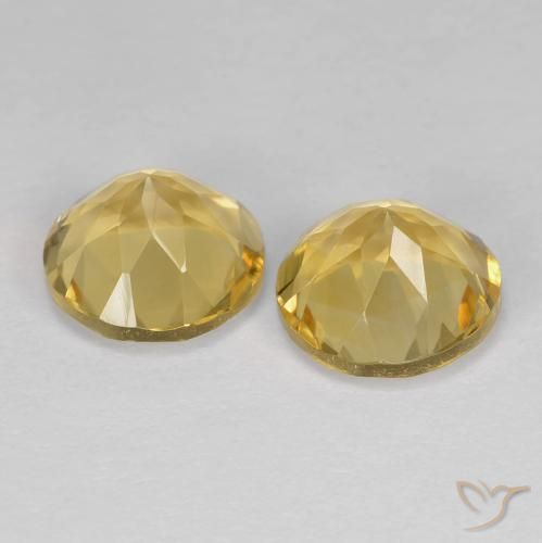 Citrine Gemstones in 8 mm (calibrated) Size for Sale, Citrine Stones in Golden Color