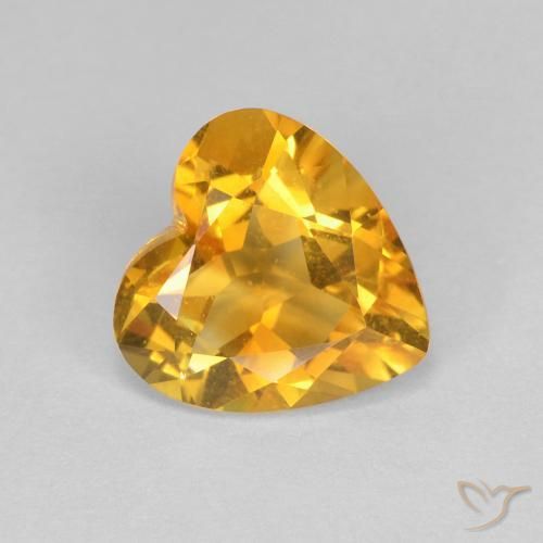 8,6 x 8,5mm herzschliff goldener Citrin aus Brasilien, Gewicht 1,82 ct, 1 Stück Citrin - Farbe: Mittelgold, natürlicher Edelstein in VVS Reinheit, Mohs-Härte von 7 Geeignet für den täglichen Gebrauch im Schmuck, Entsperrt das Solarplexus-Chakra , Photo A