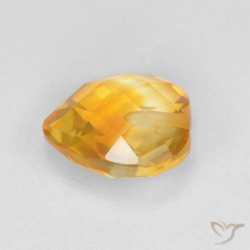 Citrine Gemstone in 8 x 8 mm (calibrated) Size for Sale, Citrine Stone in Deep Orange-Gold Color