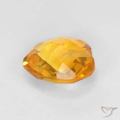 Citrine Gemstone in 8 x 8 mm (calibrated) Size for Sale, Citrine Stone in Medium Gold Color