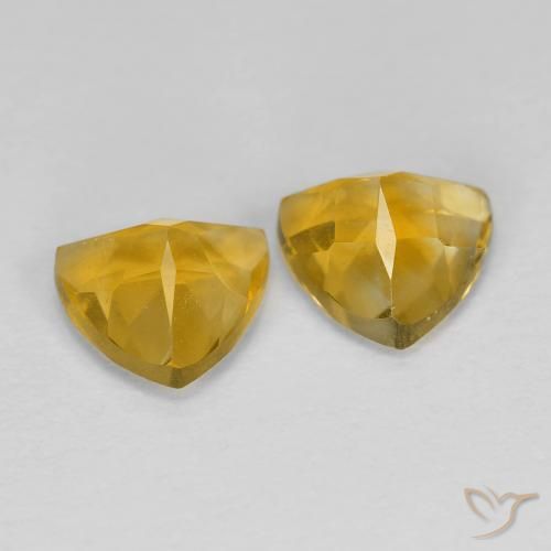 Citrine Gemstones in 6 x 6 mm (calibrated) Size for Sale, Citrine Stones in Medium Golden Color