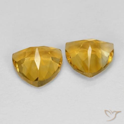 Citrine Gemstones in 6.3 x 6.2 mm Size for Sale, Citrine Stones in Golden Color