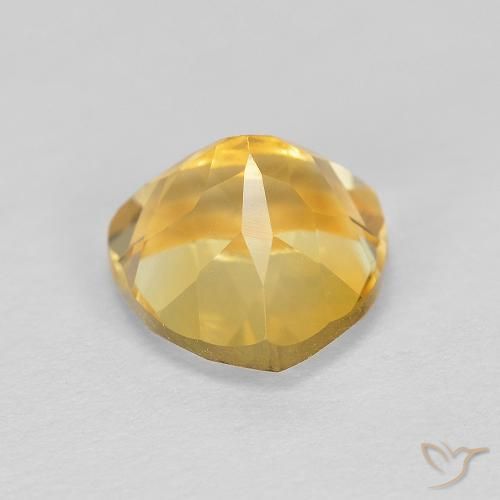 Citrine Gemstone in 8 x 8 mm (calibrated) Size for Sale, Citrine Stone in Medium Gold Color