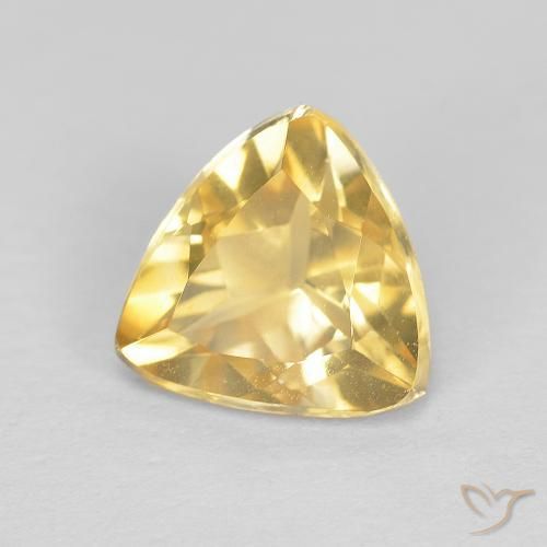 1.75 ct Golden Citrine Stone, Natural Citrine in Trillion Facet Shape for Sale