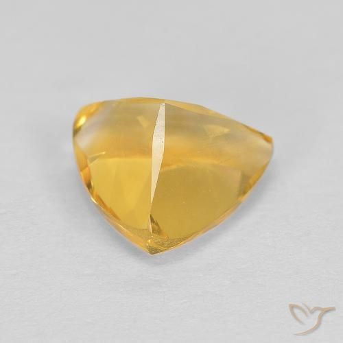 Citrine Gemstone in 8.4 x 8.2 mm Size for Sale, Citrine Stone in Medium Gold Color