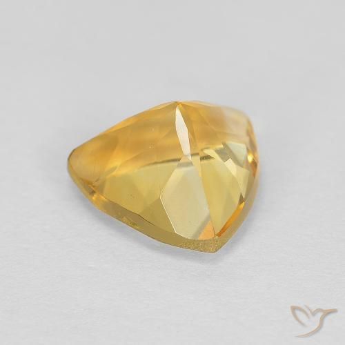 Citrine Gemstone in 8 x 8 mm (calibrated) Size for Sale, Citrine Stone in Gold Color