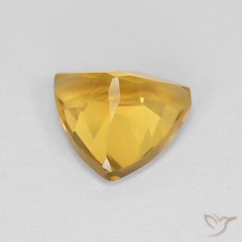 Citrine Gemstone in 8.4 x 8 mm Size for Sale, Citrine Stone in Medium Gold Color
