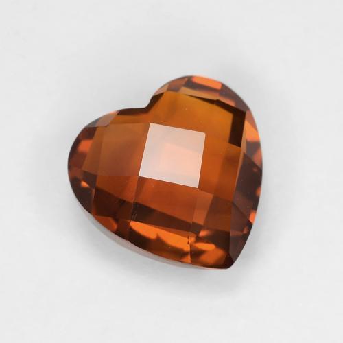Citrino 8 x 8,2mm arancione Scacchiera a cuore (a doppia faccia) dal Brasile, peso di 1,8 ct, gemma naturale non trattati in purezza VVS, 1 pezzo Citrino - Colore: Arancione scuro, durezza Mohs di 7 adatto per gioielli da indossare ogni giorno, Pietra del mercante, Photo A
