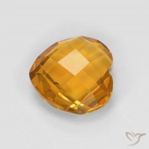Citrine Gemstone in 8 x 8 mm (calibrated) Size for Sale, Citrine Stone in Deep Orange-Gold Color