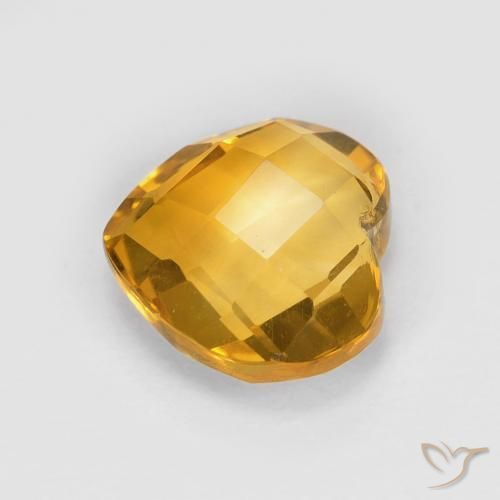 Citrine Gemstone in 8 x 8 mm (calibrated) Size for Sale, Citrine Stone in Dark Golden Color